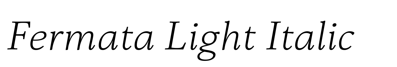 Fermata Light Italic